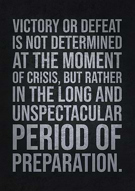 Victory Defeat Preparation