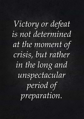 Victory Defeat Preparation