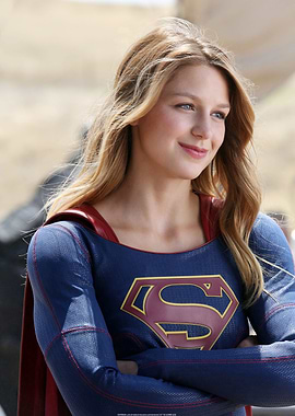 Supergirl smiling