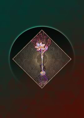 Gold Crocus Sativus Mosaic