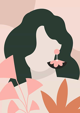 Beautiful floral woman