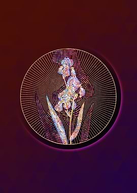 Gold Dalmatian Iris Mosaic