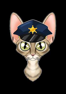 Police Devon Rex Cat