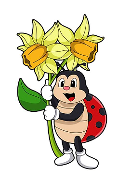 Ladybug Flower Daffodil