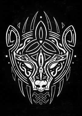 Tribal Celtic Bear Head