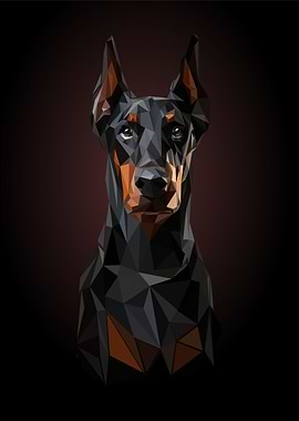 Doberman dog pop art