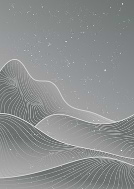 Mountain and ocean wave