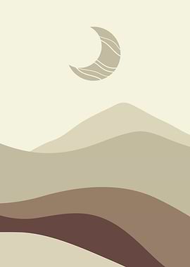 Moon mountain layer hills