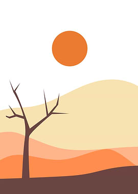 Sun forest tree moutain