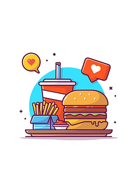 Fast Food Cartoon