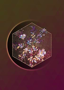 Pink Hedge Rose in Bloom