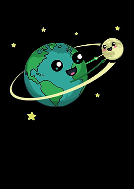 Earth And Moon Spinning