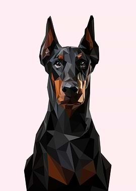 doberman dog pop art