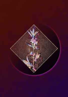 Pink Flower Branch Mosaic