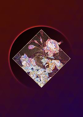 Pink Boursault Rose Mosaic