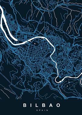 BILBAO Map SPAIN