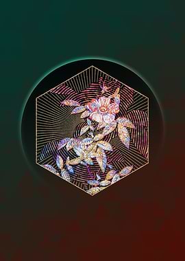 Pink Boursault Rose Mosaic