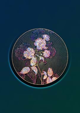 Red Cabbage Rose in Bloom