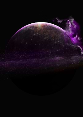 Purple Bursting Planet