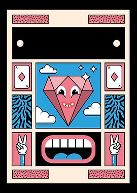 Retro poster diamond