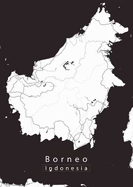 Borneo Island Map