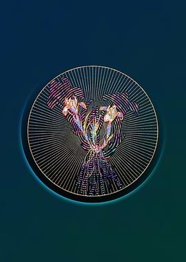 Geometric Mosaic Sand Iris