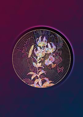 Turban Lily Floral Mosaic