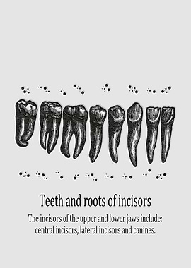 Teeth and roots of incisor