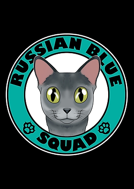 Russian Blue Squad I Cat