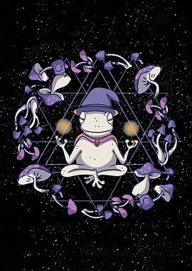 Meditating Mushroom Frog