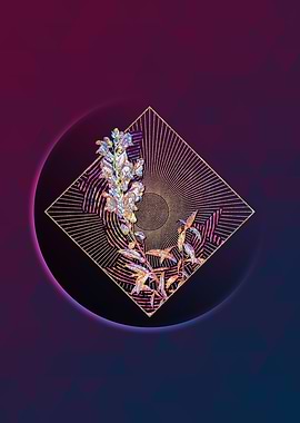 Red Dragon Flowers Mosaic