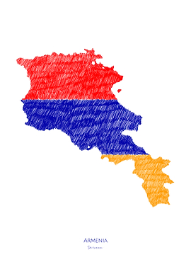 Armenia Yerevan Map Flag
