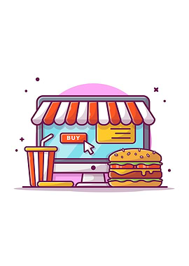 Fast Food With Monitor