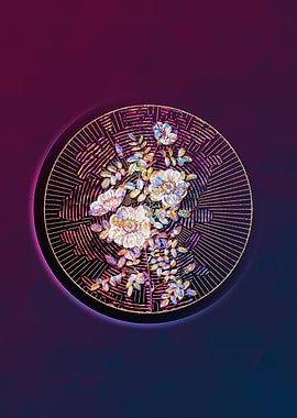 White Burnet Roses Mosaic