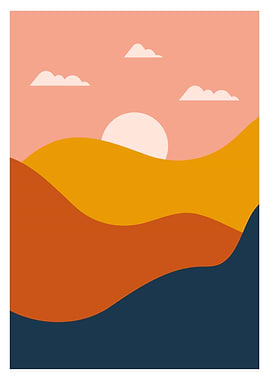 Abstract boho minimalistic