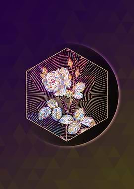 White Misty Rose Mosaic