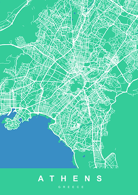 ATHENS Map GREECE