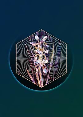 Yellow Banded Iris Mosaic