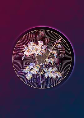 White Flowered Rose Mosaic