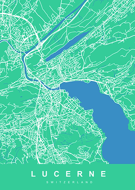 LUCERNE Map SWITZERLAND