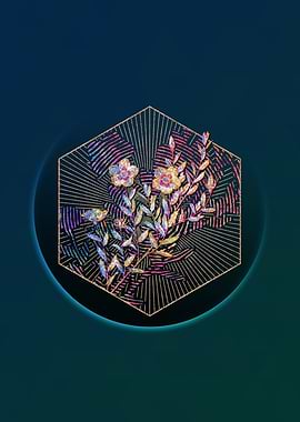 Rosa Persica Floral Mosaic