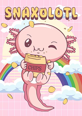 Japanese Kawaii Axolotl