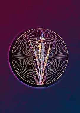 Yellow Banded Iris Mosaic