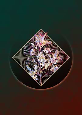 White Plum Flower Mosaic