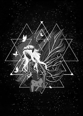 Dark Art Fairy Skeleton