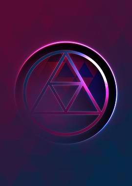 Prismatic Geometric Glyph