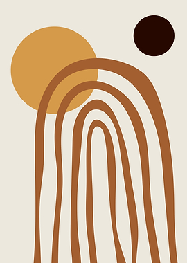 Mid century boho rainbow