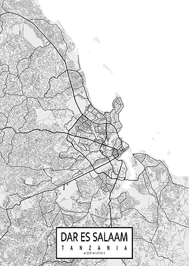 Dar es Salaam Map Light