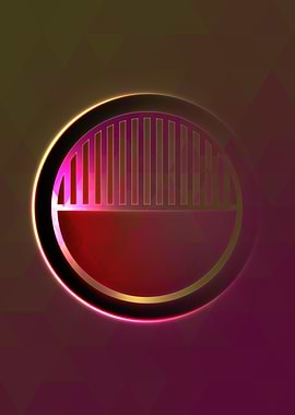 Neon Magic Circle Sign Art