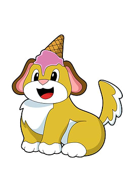 Dog Waffle Ice cream